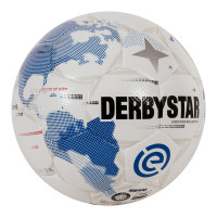Derbystar Eredivisie Brillant Ballon de Foot Taille 5 2025-2026 Blanc Bleu Clair Noir