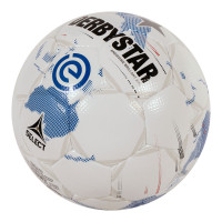 Derbystar Eredivisie Brillant Ballon de Foot Taille 5 2025-2026 Blanc Bleu Clair Noir