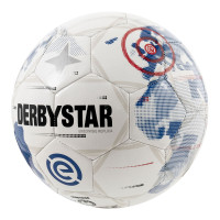 Derbystar Eredivisie Replica Ballon de Foot Taille 5 2025-2026 Blanc Bleu Clair Noir
