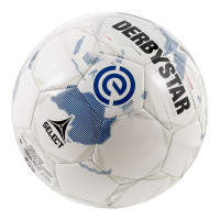 Derbystar Eredivisie Replica Ballon de Foot Taille 5 2025-2026 Blanc Bleu Clair Noir