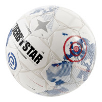 Derbystar Eredivisie Replica Ballon de Foot Taille 5 2025-2026 Blanc Bleu Clair Noir