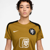 Nike Nederland Strike Trainingsshirt OranjeLeeuwinnen 2025-2027 Dames Brons Zwart Wit
