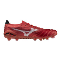 Mizuno Morelia Neo IV Beta Elite Gazon Naturel Chaussures de Foot (FG) Rouge Argenté Noir