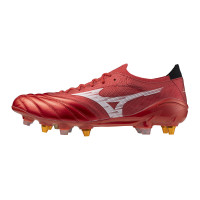 Mizuno Morelia Neo IV Beta Elite Crampons Vissés Chaussures de Foot (SG) Rouge Argenté Noir