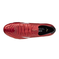 Mizuno Morelia Neo IV Beta Elite Crampons Vissés Chaussures de Foot (SG) Rouge Argenté Noir