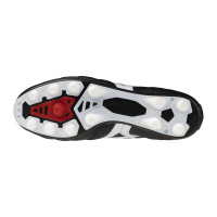 Mizuno Morelia II Japan Gazon Naturel Artificiel Chaussures de Foot (MG) Noir Blanc Rouge