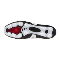 Mizuno Morelia II Elite Gazon Naturel Artificiel Chaussures de Foot (MG) Noir Blanc Rouge