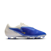 Nike Phantom 6 Low Academy Gras / Kunstgras Voetbalschoenen (MG) Wit Blauw Geel