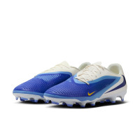 Nike Phantom 6 Low Academy Gras / Kunstgras Voetbalschoenen (MG) Wit Blauw Geel