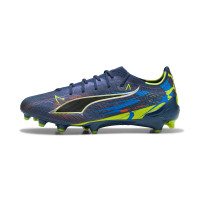 PUMA Ultra 6 Ultimate Dare To Gazon Naturel Chaussures de Foot (FG) Bleu Foncé Jaune Noir