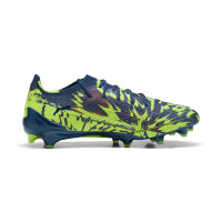 PUMA Ultra 6 Ultimate Dare To Gazon Naturel Chaussures de Foot (FG) Bleu Foncé Jaune Noir