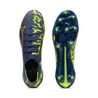 PUMA Ultra 6 Ultimate Dare To Gazon Naturel Chaussures de Foot (FG) Bleu Foncé Jaune Noir