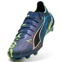 PUMA Ultra 6 Ultimate Dare To Gazon Naturel Chaussures de Foot (FG) Bleu Foncé Jaune Noir