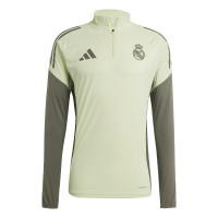 adidas Real Madrid Trainingstrui 1/4-Zip 2025-2026 Lichtgroen Grijs