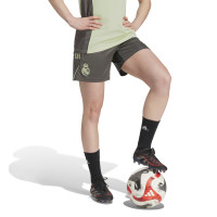 adidas Real Madrid Short d'Entraînement 2025-2026 Femmes Gris Vert Clair