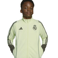 adidas Real Madrid Survêtement Full-Zip 2025-2026 Enfants Vert Clair Gris