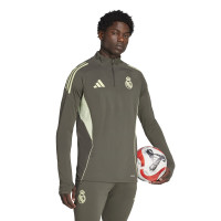 adidas Real Madrid Trainingstrui 1/4-Zip 2025-2026 Grijs Lichtgroen