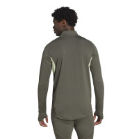 adidas Real Madrid Trainingstrui 1/4-Zip 2025-2026 Grijs Lichtgroen