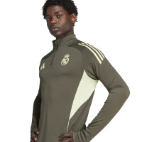 adidas Real Madrid Trainingstrui 1/4-Zip 2025-2026 Grijs Lichtgroen
