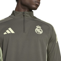 adidas Real Madrid Trainingstrui 1/4-Zip 2025-2026 Grijs Lichtgroen