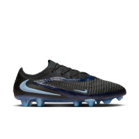 Nike Phantom 6 Low Elite Gras Voetbalschoenen (FG) Zwart Lichtblauw