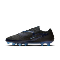 Nike Phantom 6 Low Elite Gras Voetbalschoenen (FG) Zwart Lichtblauw