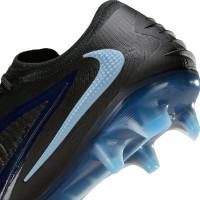 Nike Phantom 6 Low Elite Gras Voetbalschoenen (FG) Zwart Lichtblauw