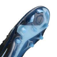 Nike Phantom 6 Low Elite Gras Voetbalschoenen (FG) Zwart Lichtblauw