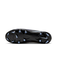 Nike Phantom 6 Low Pro Gras Voetbalschoenen (FG) Zwart Lichtblauw