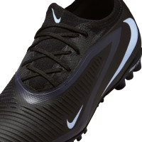 Nike Phantom 6 Low Pro Gras Voetbalschoenen (FG) Zwart Lichtblauw
