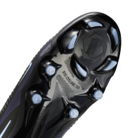 Nike Phantom 6 Low Pro Gazon Naturel Chaussures de Foot (FG) Noir Bleu Clair