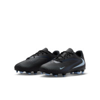 Nike Phantom 6 Low Club Gras / Kunstgras Voetbalschoenen (MG) Kids Zwart Lichtblauw