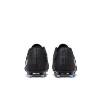 Nike Phantom 6 Low Club Gras / Kunstgras Voetbalschoenen (MG) Kids Zwart Lichtblauw