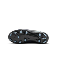 Nike Phantom 6 Low Pro Gras / Kunstgras Voetbalschoenen (MG) Kids Zwart Lichtblauw
