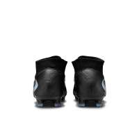 Nike Phantom 6 High Pro Gazon Naturel Chaussures de Foot (FG) Noir Bleu Clair