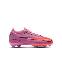 Nike Zoom Mercurial Vapor 16 Pro Gazon Naturel Chaussures de Foot (FG) Enfants Rose Rouge Vif Bleu Clair