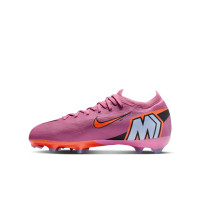 Nike Zoom Mercurial Vapor 16 Pro Gazon Naturel Chaussures de Foot (FG) Enfants Rose Rouge Vif Bleu Clair