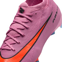 Nike Zoom Mercurial Vapor 16 Pro Gazon Naturel Chaussures de Foot (FG) Enfants Rose Rouge Vif Bleu Clair