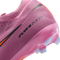 Nike Zoom Mercurial Vapor 16 Pro Gras Voetbalschoenen (FG) Kids Roze Felrood Lichtblauw