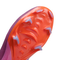 Nike Zoom Mercurial Vapor 16 Pro Gazon Naturel Chaussures de Foot (FG) Enfants Rose Rouge Vif Bleu Clair