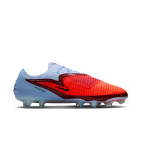 Nike Phantom 6 Low Elite Gras Voetbalschoenen (FG) Lichtblauw Felrood Zwart