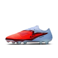 Nike Phantom 6 Low Elite Gras Voetbalschoenen (FG) Lichtblauw Felrood Zwart