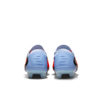 Nike Phantom 6 Low Elite Gras Voetbalschoenen (FG) Lichtblauw Felrood Zwart