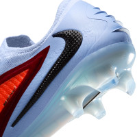 Nike Phantom 6 Low Elite Gras Voetbalschoenen (FG) Lichtblauw Felrood Zwart