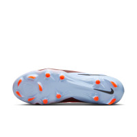 Nike Phantom 6 High Pro Gazon Naturel Chaussures de Foot (FG) Bleu Clair Rouge Vif Noir