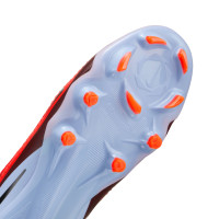 Nike Phantom 6 High Pro Gras Voetbalschoenen (FG) Lichtblauw Felrood Zwart