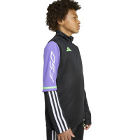 adidas F50 Trainingstrui 1/4-Zip Kids Zwart Paars