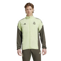 adidas Real Madrid Presentatie Trainingspak Full-Zip 2025-2026 Lichtgroen Grijs