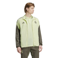 adidas Real Madrid Presentatie Trainingspak Full-Zip 2025-2026 Lichtgroen Grijs