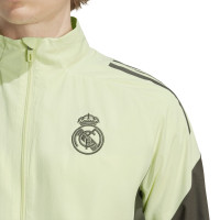 adidas Real Madrid Présentation Veste d'Entraînement 2025-2026 Vert Clair Gris